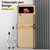 For Samsung Galaxy Z Flip3 5G Litchi Texture Leather Hinged Electroplated Phone Case with Pen(Gold)