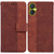 For Tecno Spark 9 Pro Geometric Embossed Leather Phone Case(Brown)