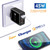 45W PD25W + 2 x QC3.0 USB Multi Port Charger with USB to Micro USB Cable, EU Plug(Black)