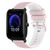 For Amazfit Pop Pro 20mm Checkered Two-Color Silicone Watch Band(Pink+White)