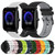 For Amazfit Pop Pro 20mm Checkered Two-Color Silicone Watch Band(Pink+White)
