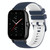 For Amazfit GTS 2E 20mm Checkered Two-Color Silicone Watch Band(Dark Blue+White) For Amazfit GTS 2E 20mm Checkered Two-Color Silicone Watch Band(Dark Blue+White)