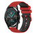 For Huawei Watch GT2 42mm 20mm Checkered Two-Color Silicone Watch Band(Red+Black)