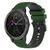 For Garmin Vivoactive3 Music 20mm Checkered Two-Color Silicone Watch Band(Amy Green+Black) For Garmin Vivoactive3 Music 20mm Checkered Two-Color Silicone Watch Band(Amy Green+Black)