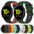 For Samsung Galaxy Watch Active2 40mm 20mm Checkered Two-Color Silicone Watch Band(Dark Blue+White)