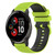 For Garmin Venu 2 Plus 20mm Checkered Two-Color Silicone Watch Band(Lime Green+Black)