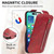 For iPhone 14 Plus  Zipper Wallet Vertical Flip Leather Phone Case(Red)