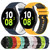 For Samsung Galaxy Watch5 44mm 20mm Checkered Two-Color Silicone Watch Band(Lime Green+Black)