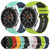 For Samsung Galaxy Watch 42mm 20mm Checkered Two-Color Silicone Watch Band(Pink+White)