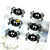 2 PCS DIY Halloween Spider Glass Pendant Crystal Drop Plastic Mold(White)