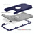 For iPhone 14 Plus 3 in 1 Shockproof Phone Case (Navy Blue)