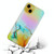 For iPhone 14 Plus Laser Marble Pattern Clear TPU Shockproof Protective Case(Yellow)