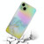 For iPhone 14 Plus Laser Marble Pattern Clear TPU Shockproof Protective Case(Gray)