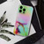 For iPhone 14 Pro Laser Marble Pattern Clear TPU Shockproof Protective Case(Green)