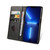 For iPhone 14 Pro Max Calf Texture Magnetic Flip Leather Phone Case (Black)