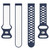 For Samsung Galaxy Watch 5 40mm 20mm Two-color Diamond Silicone Watch Band(Midnight Blue+White)