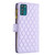 For Motorola Moto G42 4G Diamond Lattice Zipper Wallet Leather Flip Phone Case(Purple)