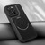For iPhone 14 Plus Magsafe Magnetic Plain Leather Phone Case (Black)