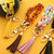 Keychain Ladies Acrylic Bracelet Jewelry(Yellow)