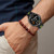 For Honor Watch GS 3 22mm Stripe Two-color Silicone Watch Band(Black Red)