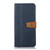 For iPhone 14 Plus Stitching Thread Calf Texture Leather Phone Case (Blue)