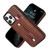 For iPhone 14 Pro Max Wristband Kickstand Wallet Leather Phone Case (Brown)