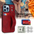 For iPhone 14 Pro Wrist Strap Holder Phone Case(Red)