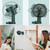 Smart Remote Control Usb Charging Shaking Head Desktop Fan Stroller Clip Fan(Black)