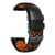 For Xiaomi MI Watch Color 2 22mm Two-Color Breathable Silicone Watch Band(Black+Orange)