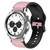 For Samsung Galaxy Watch 4 Classic 42mm Silicone Adhesive Leather Watch Band(Pink)