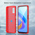 For OPPO A36 Brushed Texture Carbon Fiber TPU Phone Case(Red)