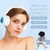 KE08 RGB Stereo PC Wireless Bluetooth Headphones with Microphone(Dark Blue)