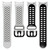 For Samsung Galaxy Watch 4 Classic 42mm 20mm Breathable Two-Color Silicone Watch Band(Black+Grey)
