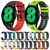 For Samsung Galaxy Watch 4 44mm 20mm Two-Color Silicone Watch Band(Black+Red)