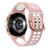 For Samsung Galaxy Watch 4 40mm 20mm Breathable Two-Color Silicone Watch Band(Pink+White)