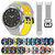 For Samsung Galaxy Watch 4 Classic 46mm 20mm Breathable Two-Color Silicone Watch Band(Orange+Black)