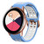 For Galaxy Watch Active 2 20mm Breathable Two-Color Silicone Watch Band(Light Blue+White)