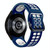 For Samsung Galaxy Watch 4 Classic 42mm 20mm Breathable Two-Color Silicone Watch Band(Midnight Blue+White)