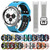 For Samsung Galaxy Watch 4 Classic 42mm 20mm Breathable Two-Color Silicone Watch Band(Midnight Blue+White)