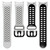For Samsung Galaxy Watch 4 Classic 42mm 20mm Breathable Two-Color Silicone Watch Band(Midnight Blue+White)