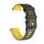 For Samsung Galaxy Watch Active 2 20mm Two-Color Silicone Watch Band(Black+Yellow)