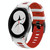 For Samsung Galaxy Watch 4 40mm 20mm Two-Color Silicone Watch Band(White+Red)