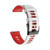 For Samsung Galaxy Watch 4 40mm 20mm Two-Color Silicone Watch Band(White+Red)