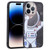 For iPhone 14 Pro Max Spaceman Binoculars Phone Case (Black and Beige)