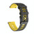 For Samsung Galaxy Watch 4 Classic 42mm 20mm Two-Color Silicone Watch Band(Black+Yellow)