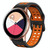 For Galaxy Watch Active 2 20mm Breathable Two-Color Silicone Watch Band(Black+Orange)