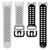 For Galaxy Watch Active 2 20mm Breathable Two-Color Silicone Watch Band(Black+Orange)