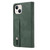 For iPhone 13 Wristband Magnetic Leather Phone Case(Green)