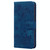 For iPhone 13 Cartoon Sakura Cat Embossed Leather Case(Royal Blue)