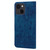 For iPhone 13 Cartoon Sakura Cat Embossed Leather Case(Royal Blue)